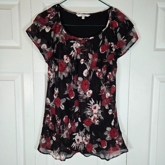 Sung, Alfred Sung, flower pattern top - Picture 1 of 5
